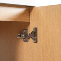 Double Sink Bathroom Vanity with Soft-Close Doors, Wall-Mounted Floating Cabinet with Divided Drawers, 47'' L x 19.5'' W x 23.5'' H, Wood(m-13)