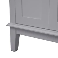 Free-Standing Bathroom Vanity with Ceramic Undermount/Drop-In Sink, Modern Storage Cabinet for Small Condos, 30'' L x 18'' W x 34'' H, Grey(m-13)
