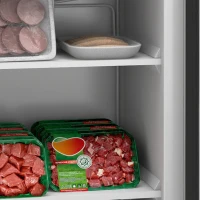 HOMCOM Upright Freezer, 3 Cu.Ft Mini Freezer with Reversible Single Door, Adjustable Thermostat for Home, Dorm, Silver(m-10)