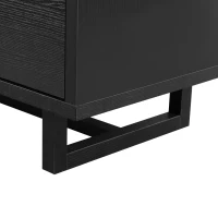 Stylish Bathroom Vanity with 2 Doors & 6 Hidden Soft-Close Drawers, Elegant Vanity Cabinet with SMC Resin Sink, 47'' L x 19.5'' W x 34'' H, Black(m-13)