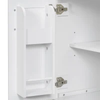 Modern Bathroom Vanity with 4 Doors, 2 Drawers and Adjustable Shelf, Freestanding Cabinet with Ceramic Sink, 48.5'' L x 18.5'' W x 34'' H, White(m-11)