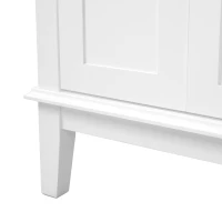 Solid Bathroom Vanity with Ceramic Undermount/Drop-In Sink, Modern Storage Cabinet for Compact Washrooms, 30'' L x 18'' W x 34'' H, White(m-13)
