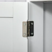 kleankin Freestanding Bathroom Floor Cabinet, Organizer Floor Tower with 2 Door, 2 Drawers, Adjustable Shelf, White(m-11)