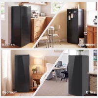 HOMCOM 7.0 Cu.Ft Upright Freezer, Compact Stand Up Freezer with 6 Adjustable Shelves, Reversible Door for Home Office, Black(m-9)