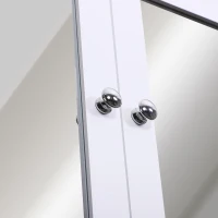 kleankin Medicine Cabinet, Wall-Mounted Bathroom Mirror Cabinet with Double Doors, Open Shelf, and Adjustable Shelf, Modern Bathroom Wall Cabinet, White(m-11)
