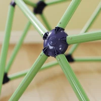 Qaba Climbing Dome, 6FT Geometric Dome Climber, Indoor Outdoor Jungle Gym Playground for Kids 3-8 Boys Girls, Green(m-10)
