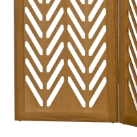HOMCOM 3 Panel Room Divider, 5.6ft Tall Wood Folding Privacy Screens, Freestanding Partition Wall Dividers, Light Brown(m-9)
