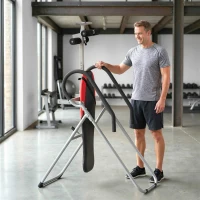 Soozier Inversion Table, Heavy Duty Folding Inversion Table with Adjustable Ankle Lock and Safety Belt for Pain Relief Therapy(m-10)