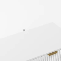 HOMCOM Modern Chest of Drawers 6 Drawer Dresser for Bedroom with Gold Legs and Handles, White(m-11)
