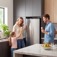 HOMCOM 7.0 Cu.Ft Upright Freezer, Compact Stand Up Freezer with 6 Adjustable Shelves, Reversible Door for Home Office, Silver(m-10)