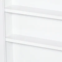 kleankin Wall Mounted Mirror Cabinet, Bathroom Medicine Cabinet with Mirror, 2 Doors and 3-tier Shelving, White(m-11)