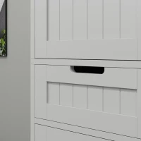 HOMCOM Freestanding Bathroom Cabinet with Drawer and 2 Doors, Tall Bathroom Cupboard for Kitchen, Study, Living Room(m-11)
