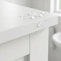HOMCOM Freestanding Bathroom Cabinet with Glass/Louvred Doors, Tall Bathroom Cabinet for Kitchen, Study, Living Room(m-12)