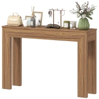 HOMCOM Modern Console Table, 47" Narrow Entryway Table, Walnut(m-1)