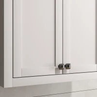 HOMCOM Bathroom Cabinet Wall Mounted, Modern Bathroom Wall Cabinet with 2 Doors and 2 Adjustable Shelves, White(m-11)