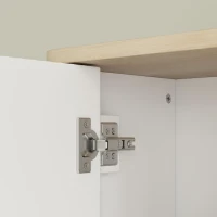 HOMCOM Over The Toilet Storage Cabinet, Bathroom Space Saver Cabinet with Adjustable Shelf, Bathroom Organizer, White(m-12)