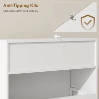 HOMCOM Shoe Cabinet with 2 Flip Drawers Narrow Shoe Storage Cabinet with Top Shelf for Entryway Hallway White(m-10)