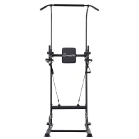 Soozier Multi-Function Power Tower Chin Up Bar Stand Dip Station Full Body Workout Training Fitness Equipment(m-11)