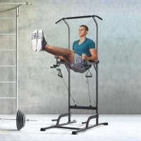 Soozier Multi-Function Power Tower Chin Up Bar Stand Dip Station Full Body Workout Training Fitness Equipment(m-8)
