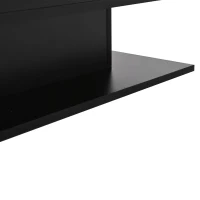 Hydraulic Lift Coffee Table with App-Controlled LED Lighting, Versatile Center Table with Hidden Storage, 29.5" L x 31.5" W x 21" H, Black(m-10)
