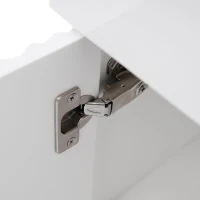 Modern Floating Bathroom Vanity with Ceramic Basin and Right Side Storage, Cabinet with Rose Gold Handle, 21.5" L x 12" W x 26.5" H, White(m-11)