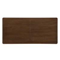 Rectangular Dining Table with Spacious Top and Sturdy Pillar Base, Walnut Kitchen Table for Dining or Office, 84'' L x 40'' W x 30'' H, Walnut(m-6)
