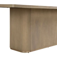 Rectangular Dining Table with Sturdy Rectangular Pillar Base, Natural Finish Kitchen Table for Versatile Kitchen, 84'' L x 40'' W x 30'' H, Natural(m-5)