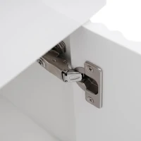 Modern Floating Bathroom Vanity with Ceramic Basin and Side Storage, Cabinet with Rose Gold Handle, 21.5" L x 12" W x 26.5" H, White(m-12)