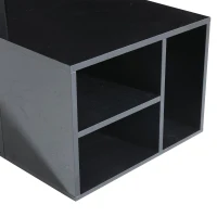 High-Gloss LED Coffee Table with App-Controlled Colour Light Strip, Functional Center Table with Open Storage, 39.5" L x 19.5" W x 13.5" H, Black(m-9)