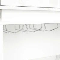 Modern Bar Table with 4-in-1 Extendable Pull-Out Table and Lockable Wheels, Kitchen Island with Adjustable Shelf, 82.5" L x 32.5" W x 28" H, White(m-13)