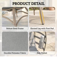 Outsunny Egg Chair, Patio Lounge Chair, Foldable Basket Chair with Large Seat Cushion, Side Pocket, Light Grey(m-4)