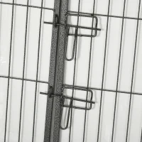 PawHut 24 Panel 31.5" Height Heavy Duty Dog Playpen for Small Medium Dogs, Grey(m-12)