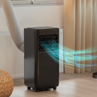 HOMCOM 8000 BTU Portable 4-in-1 Air Conditioner with Cool, Dehumidifier, Fan, Sleep, WiFi Voice Remote Control, Black
