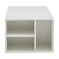 High-Gloss LED Coffee Table with App-Controlled Colour Light Strip, Functional Center Table with Open Storage, 39.5" L x 19.5" W x 13.5" H, White(m-13)