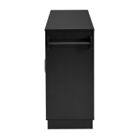 Practical Buffet Cabinet with 4 Doors and 1 Drawer, Spacious Sideboard with Adjustable Shelves, 54.5" L x 15.5" W x 33" H, Black(m-13)