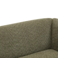 Plush Oversized Lounge Sofa with Removable Seat Cushions, Bouclé Sherpa Sofa with Wedge Feet, 82.5'' L x 32'' W x 27'' H, Olive Green(m-5)