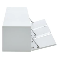 Wall-Mounted TV Stand with App-Controlled LED, Space-Saving TV Cabinet with Translucent Acrylic Panel, 65" L x 13.5" W x 12" H, White(m-13)