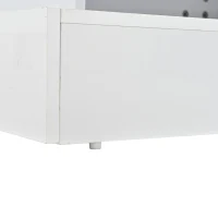 Lift-Top Coffee Table with App-Controlled LED Lighting and Liftable Top, Compact Center Table with 2 Drawers, 25.5" L x 25.5" W x 15" H, White(m-10)