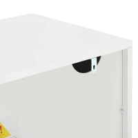 Stylish TV Stand with High-Gloss Push-to-Open Doors, Spacious TV Cabinet with App-Controlled LED Strip, 65" L x 15.5" W x 17.5" H, White(m-8)
