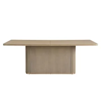Rectangular Dining Table with Sturdy Rectangular Pillar Base, Natural Finish Kitchen Table for Versatile Kitchen, 84'' L x 40'' W x 30'' H, Natural(m-2)