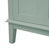Solid Bathroom Vanity with Ceramic Undermount/Drop-In Sink, Modern Storage Cabinet for Compact Washrooms, 30'' L x 18'' W x 34'' H, Light Green(m-13)