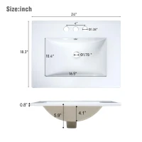 Modern Wall-Mounted Bathroom Vanity with 2 Drawers, Space-Saving Design for Small Bathrooms, 24" L x 18" W x 23" H, Green(m-4)