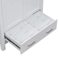 30" Bathroom Vanity with Single Sink, Solid Wood Frame, Multifunctional Storage Cabinet with Soft-Close Doors, 30" L x 18.5" W x 34" H, White(m-13)