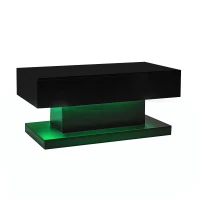 Lift-Top Coffee Table with Sliding Extendable Desktop, Space-Saving Center Table with Height-Adjustable Lift, 39.5" L x 19.5" W x 17.5" H, Black(m-15)