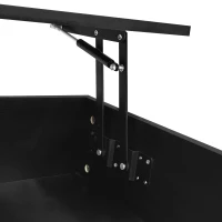 Lift-Top Coffee Table with Sliding Extendable Desktop, Space-Saving Center Table with Height-Adjustable Lift, 39.5" L x 19.5" W x 17.5" H, Black(m-13)
