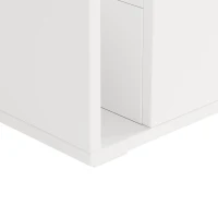 High-Gloss Coffee Table with App-Controlled RGB LED Strip, Spacious Center Table with Open Double-Layer Storage, 39.5" L x 19.5" W x 15.5" H, White(m-11)
