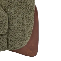 Plush Oversized Lounge Sofa with Removable Seat Cushions, Bouclé Sherpa Sofa with Wedge Feet, 82.5'' L x 32'' W x 27'' H, Olive Green(m-7)