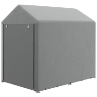 Outsunny 4 x 6ft Outdoor Storage Shed Tent, Portable Shed with Roll-up Door for Motorcycle, Bike, Garden Tools(m-2)