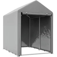 Outsunny 4 x 6ft Outdoor Storage Shed Tent, Portable Shed with Roll-up Door for Motorcycle, Bike, Garden Tools(m-10)