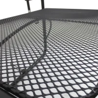 Outsunny Adjustable Balcony Hanging Railing Table, Metal Mounting Mini Wall Desk Storage Rack, Outdoor Flower Stand Serving Table Rectangle, Black(m-9)